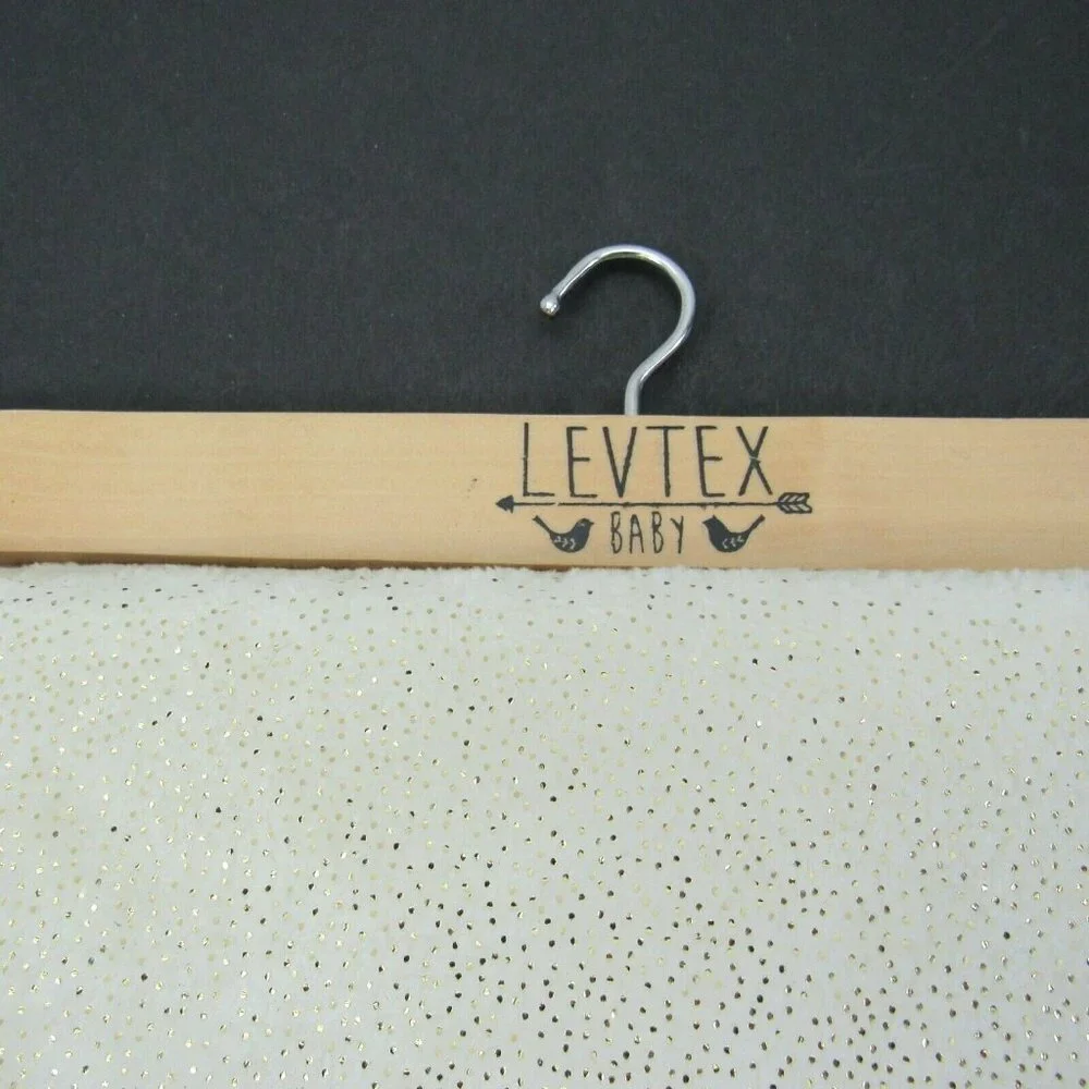 Levtex Baby Blanket Little Arrows Cream Sparkle Glitter Soft Plush‎ Unisex Crib